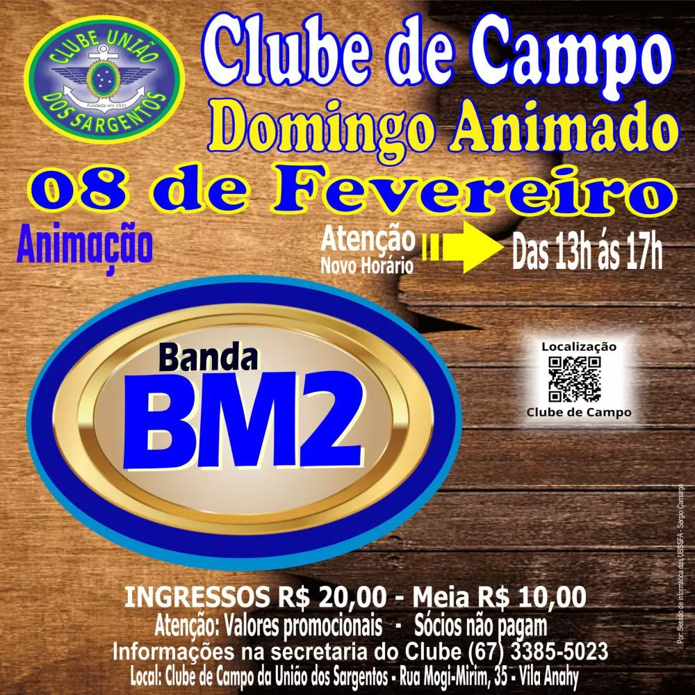 Baile Domingo Animado no Clube de Campo 08/02/2026